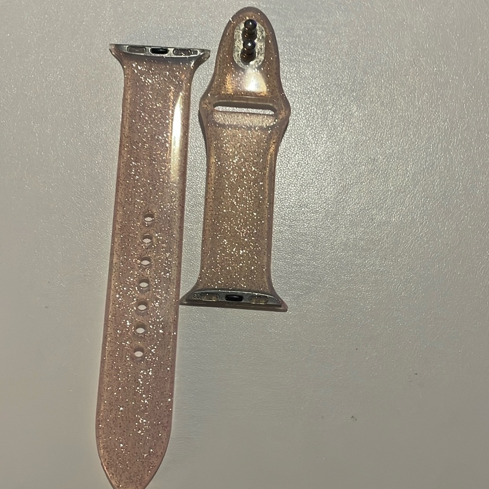 Pink shimmer/glitter apple watch band